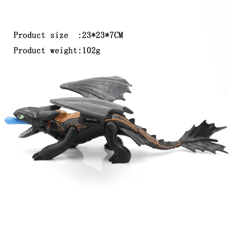 1 2Pcs Black White Toothless Dragon Action Figure Toy Model PVC Toothless Night Fury Collectible Action 2 - Toothless Plush