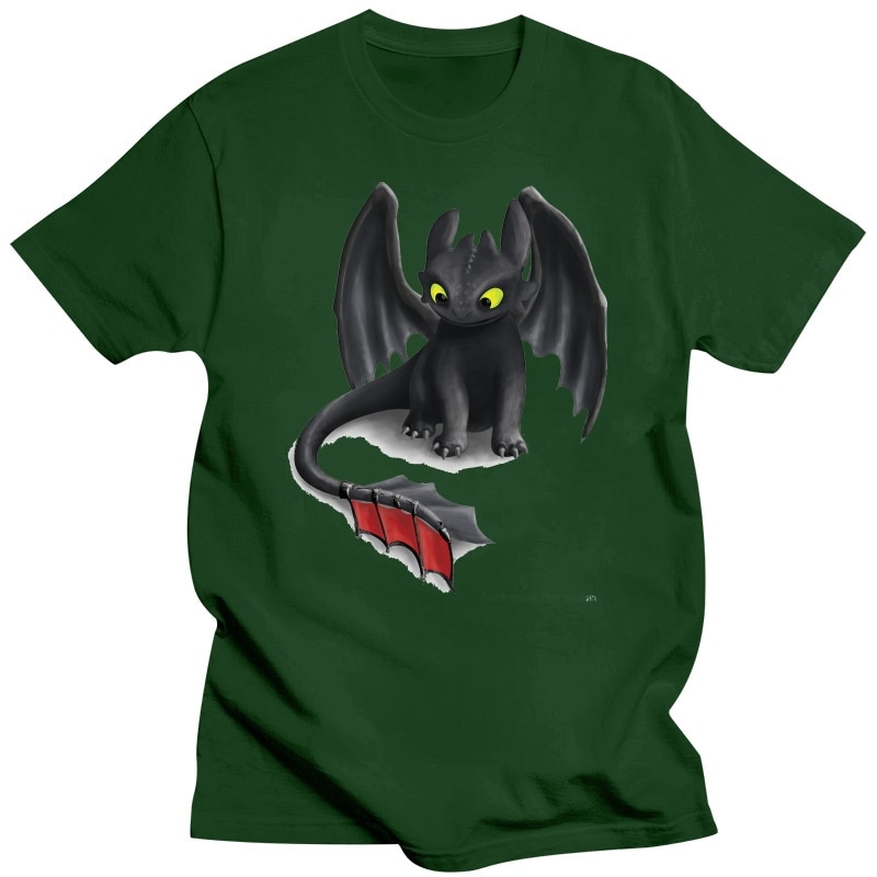 100 cotton O neck printed T shirt Toothless inspired Dragon T Shirt for men 3 - Toothless Plush