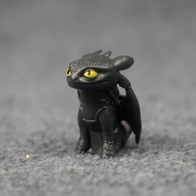 4cm mini cartoon Toothless How to Train action figure doll hard pvc kids your dragon toy - Toothless Plush