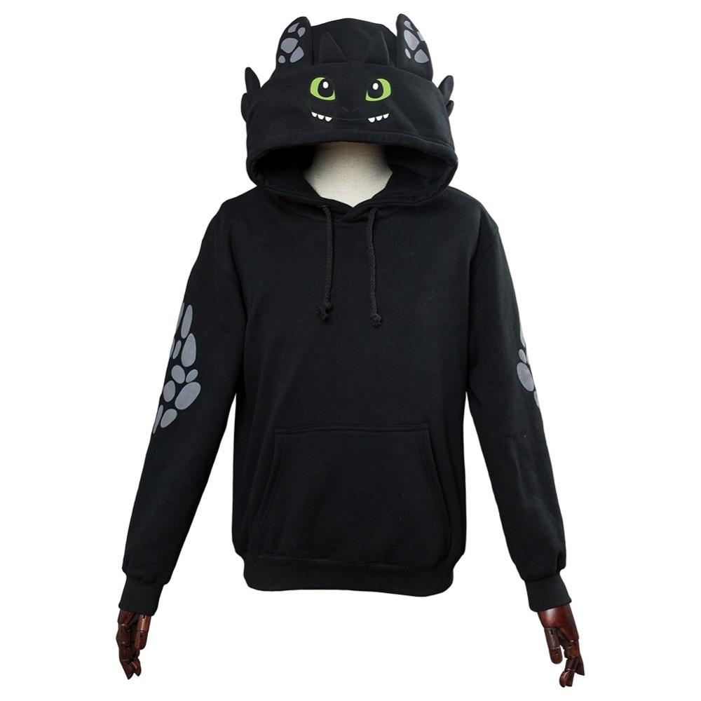 Adult Kids How to Train Your Dragon Toothless Cosplay Hoodie Sweatshirt Casual Pullover Jackets Coat Hooded - Toothless Plush