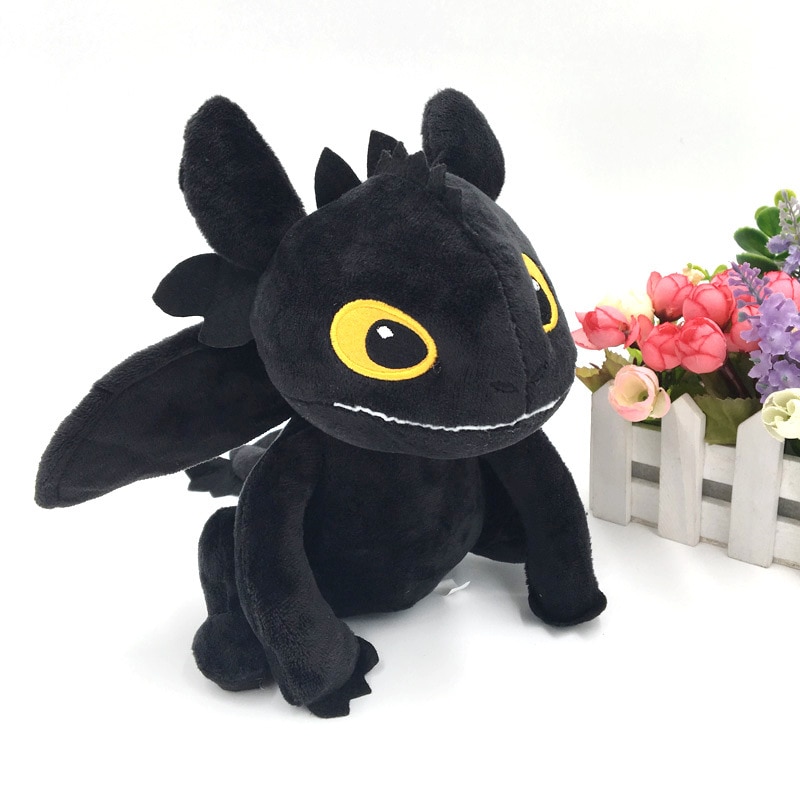 Black Dragon Plush Anime Peripheral Doll Fury Toothless - Toothless Plush