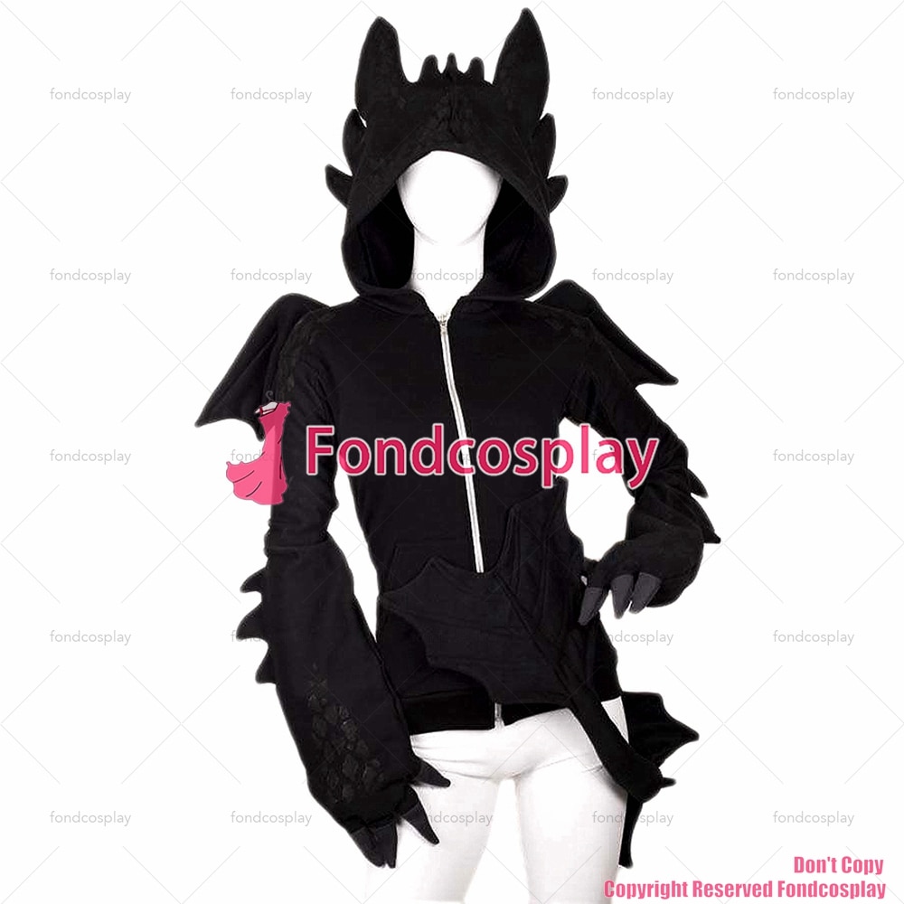 fondcosplay How To Train Your Dragon Nightfury Toothless Dragon Hoodie Movie jacket Cosplay Costume Tailor made 2 - Toothless Plush
