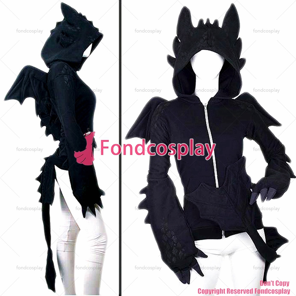 fondcosplay How To Train Your Dragon Nightfury Toothless Dragon Hoodie Movie jacket Cosplay Costume Tailor made 4 - Toothless Plush