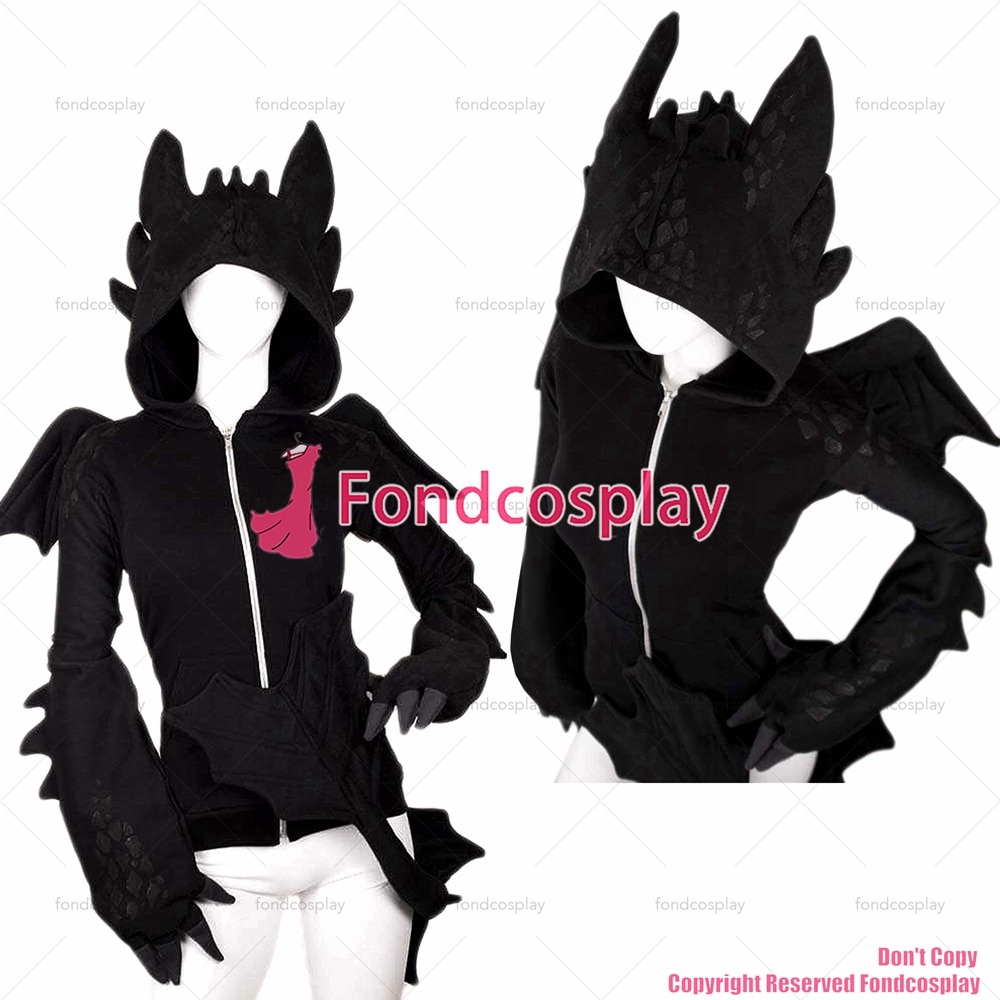 fondcosplay How To Train Your Dragon Nightfury Toothless Dragon Hoodie Movie jacket Cosplay Costume Tailor made - Toothless Plush